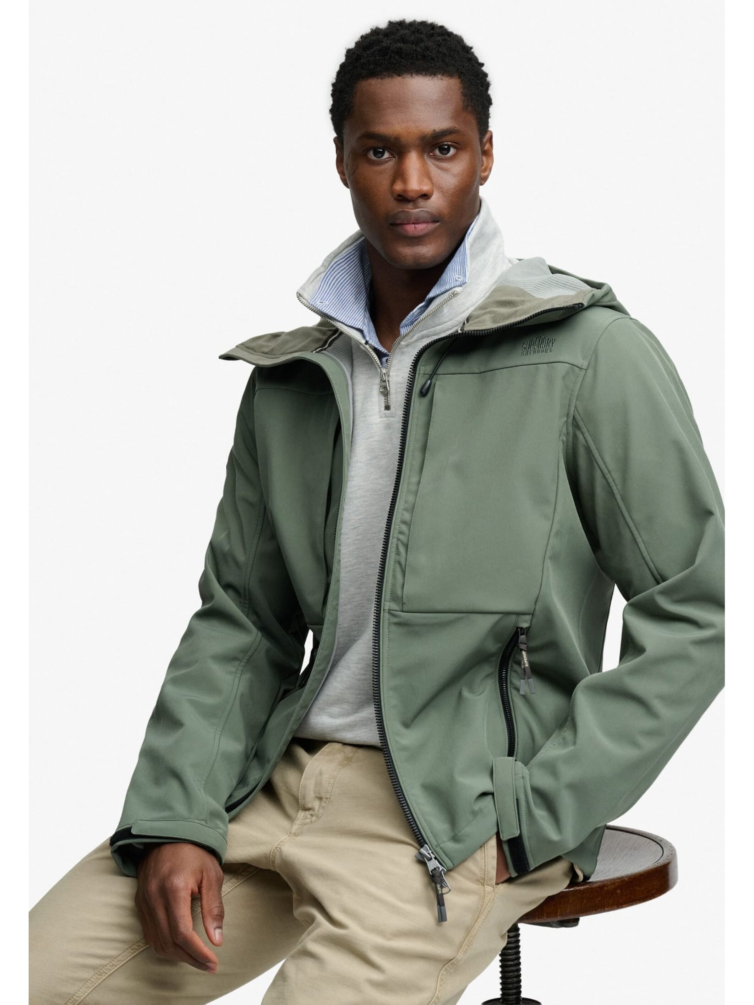 Superdry Between-seasons coat in Green