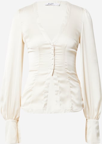 NA-KD Blouse in Beige: voorkant