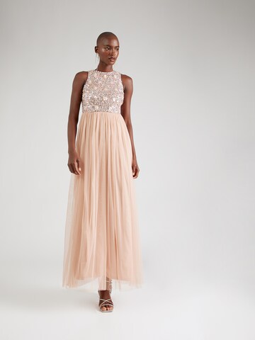 LACE & BEADS Evening Dress 'Hazel' in Pink: front