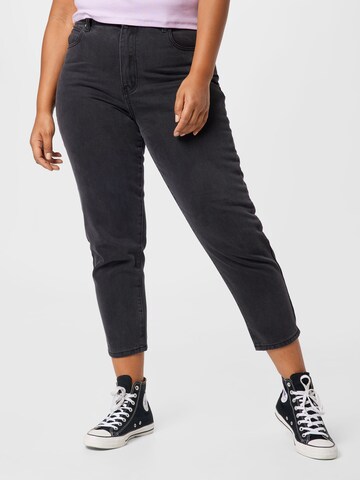 GLAMOROUS CURVE regular Jeans i sort: forside