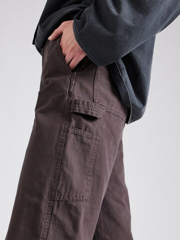 WEEKDAY Loose fit Trousers 'Jamie' in Brown