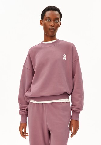Sweat-shirt 'ALIZAA' ARMEDANGELS en violet : devant