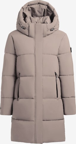 Manteau d’hiver 'Haya2 Matt' khujo en gris : devant