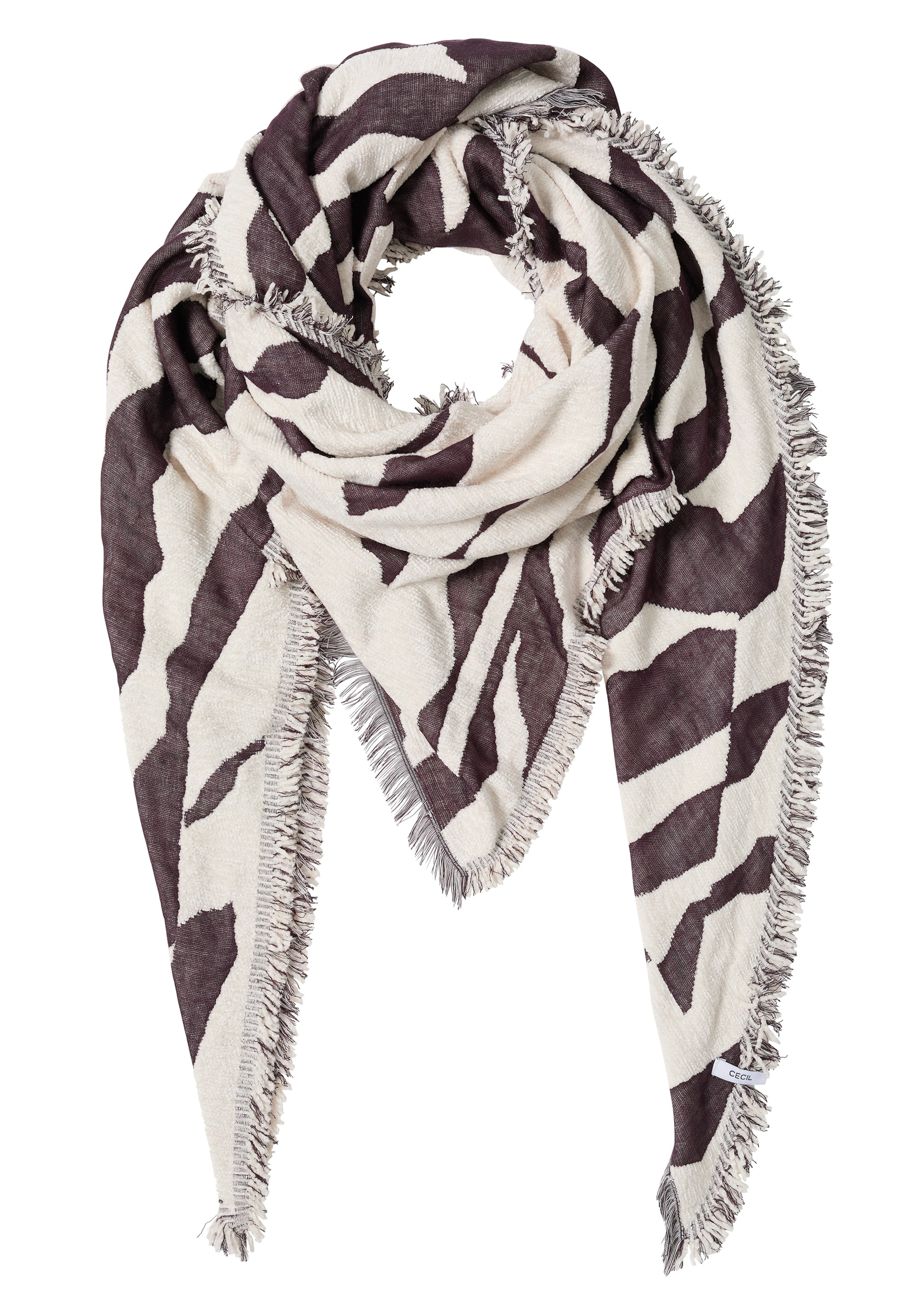 CECIL Tuch 'Chenille' in beige / braun, Produktansicht