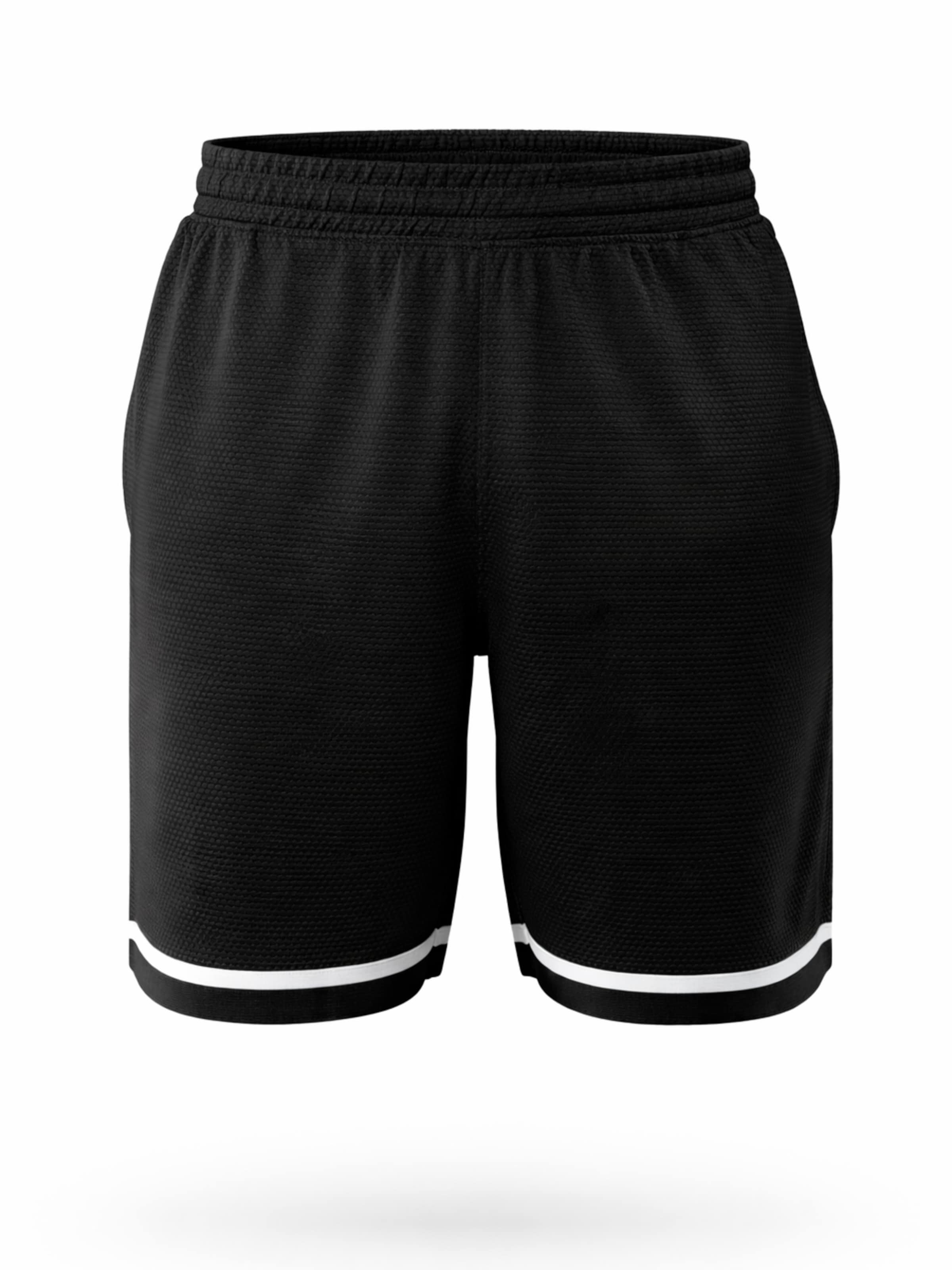 PANTONECLO Boardshorts 'Pantoneclo Men’s Gym Shorts' in Zwart: voorkant
