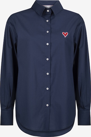 mėlyna Felix Hardy Palaidinė 'Poplin': priekis