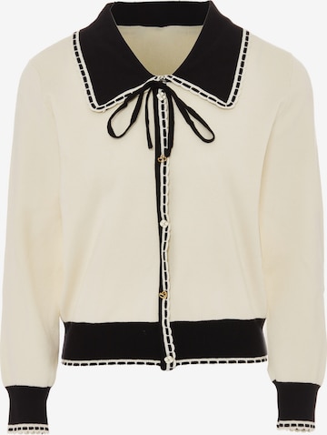 NAEMI Knit cardigan in White: front