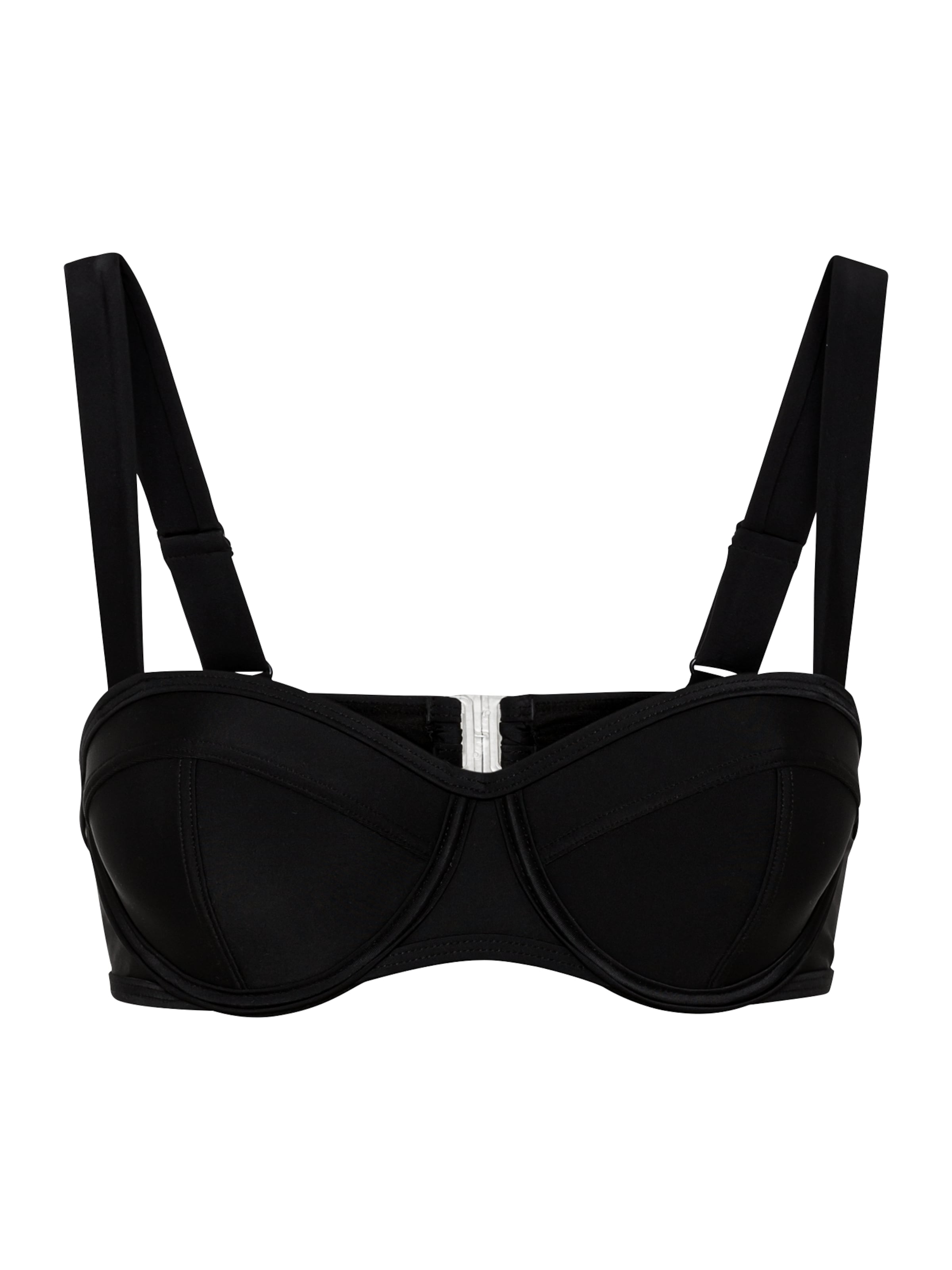 LSCN by LASCANA Балконет Верх бикини 'Gina' в Черный: спереди