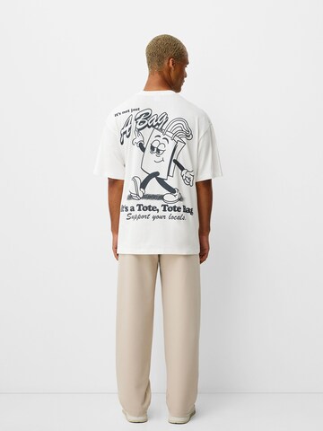 T-Shirt Bershka en blanc