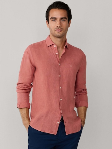 Hackett London Regular Fit Hemd 'Ess' in Rot