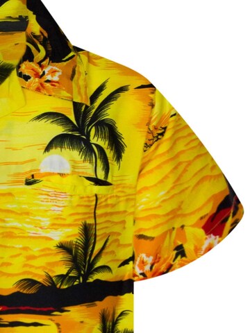 Coupe regular Chemise 'Surf' King Kameha en jaune