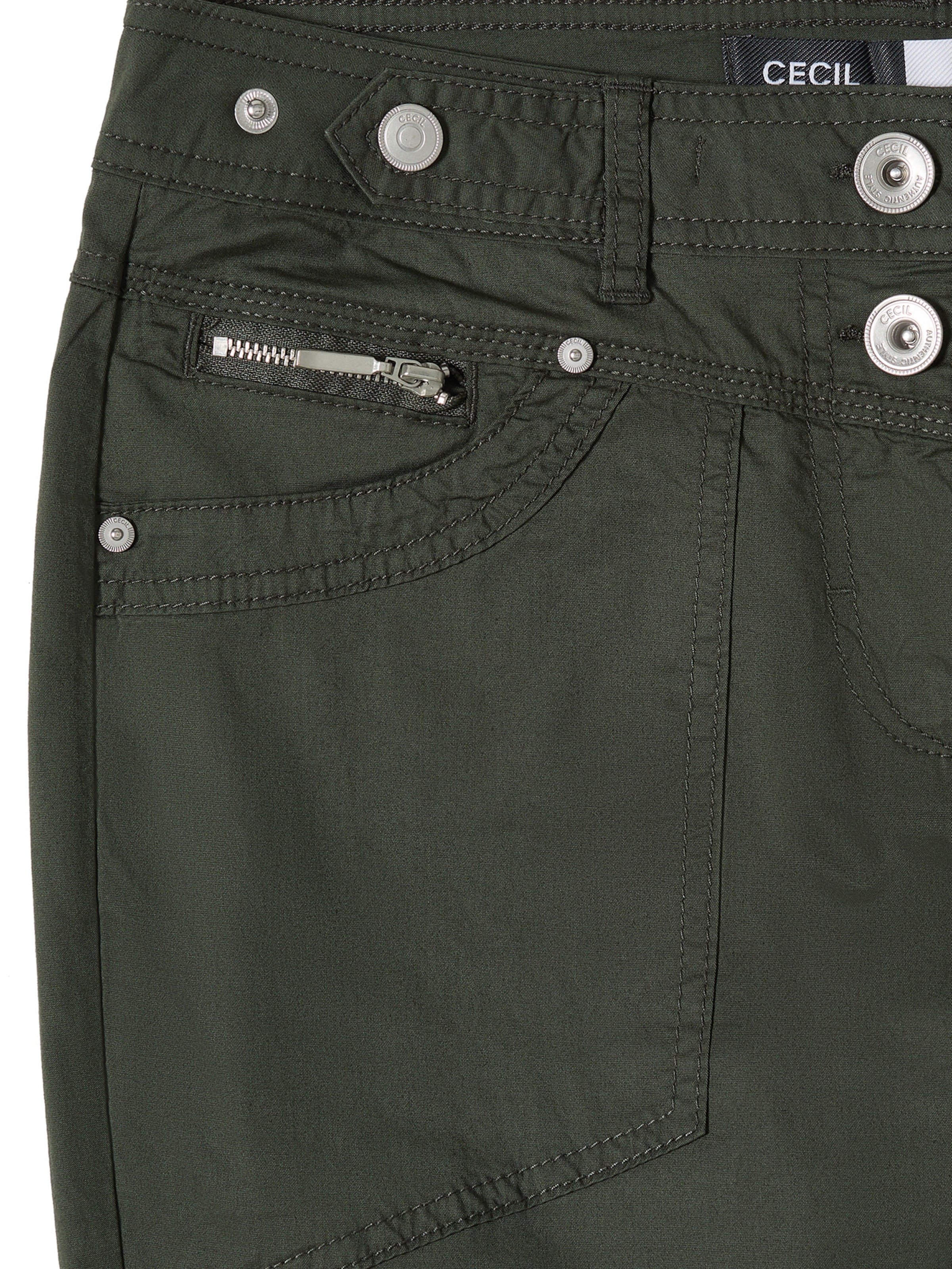 CECIL Regular Broek 'New York' in Groen