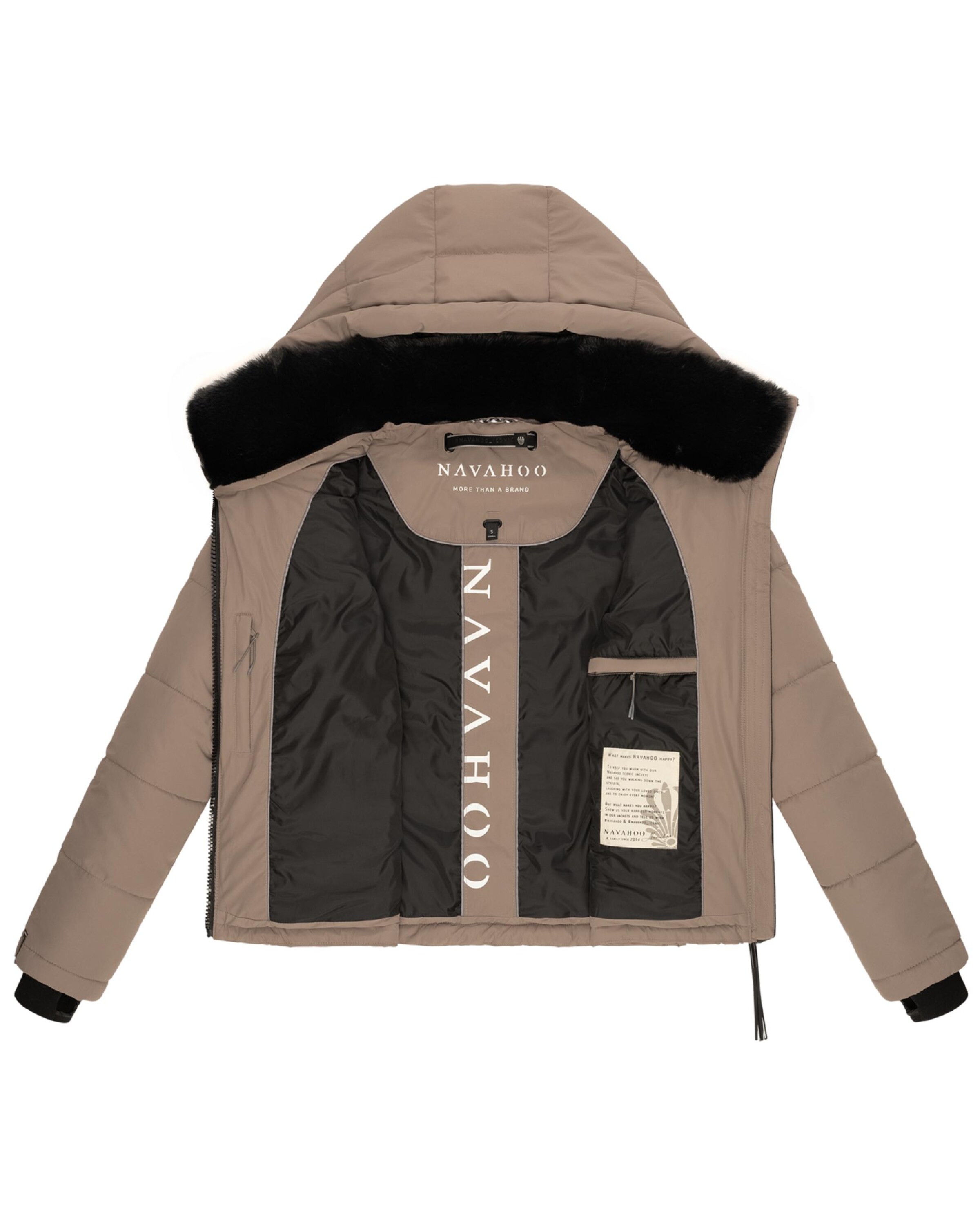 NAVAHOO Zimná bunda 'Mit Liebe XIV' - Hnedá