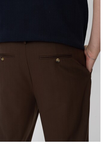 Dxnmxrk Wide leg Broek 'DXGais' in Bruin