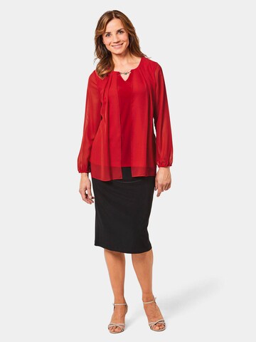 Goldner Blouse in Rood