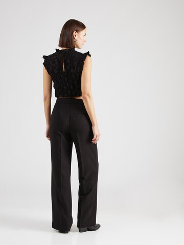 VERO MODA Wide leg Pleat-Front Pants 'VMKACANDRA' in Black