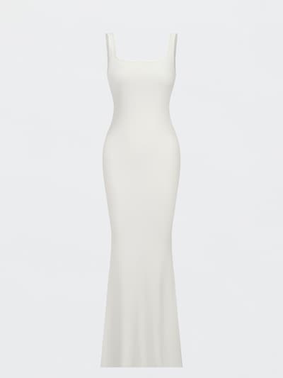 cfab (formerly creamy fabrics) Dress 'Ribbed Tank Top Maxikleid' in 34 in White, Item view