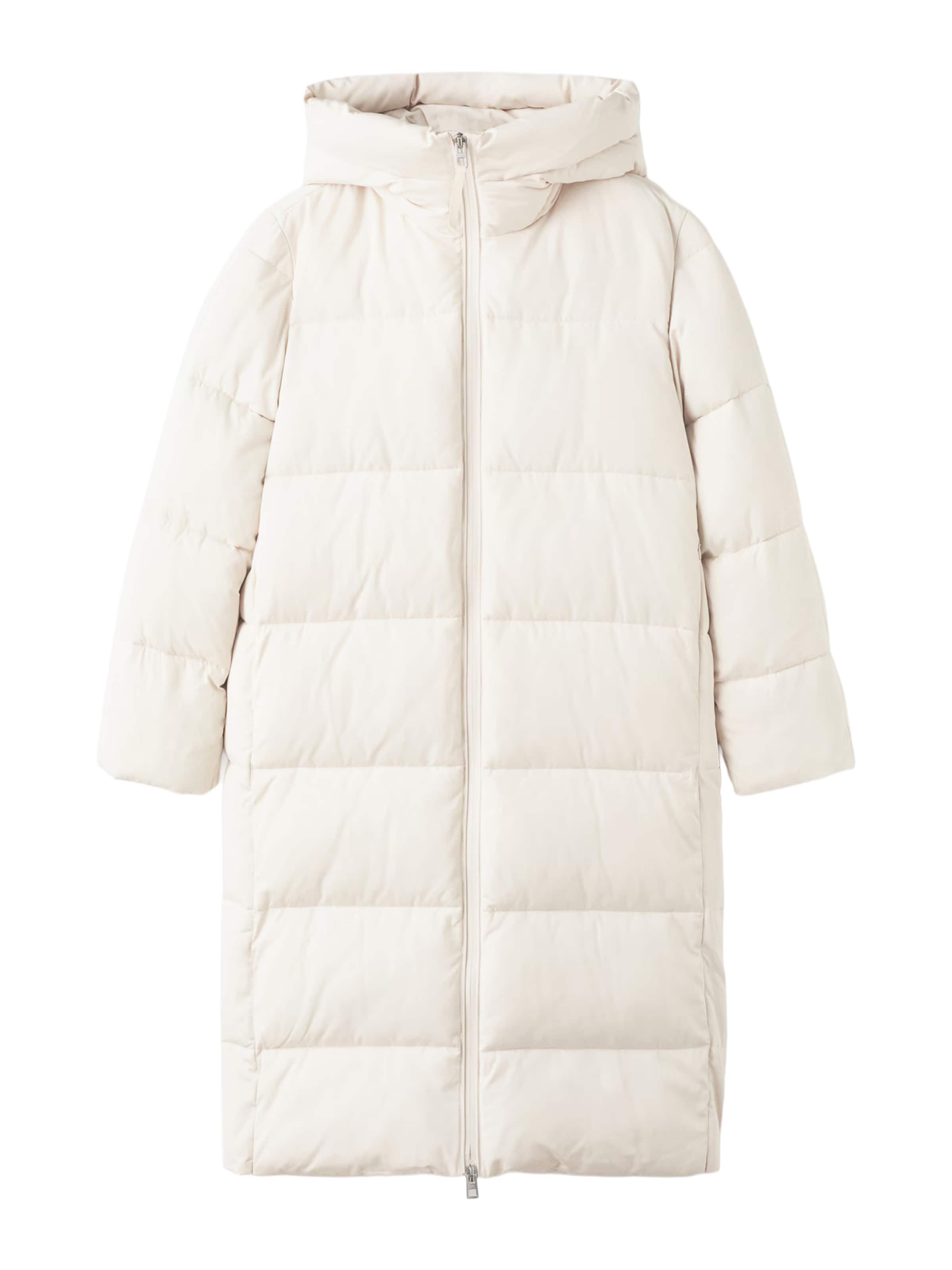 MANGO Zimski plašč 'Eskimo' | bela barva: sprednja stran