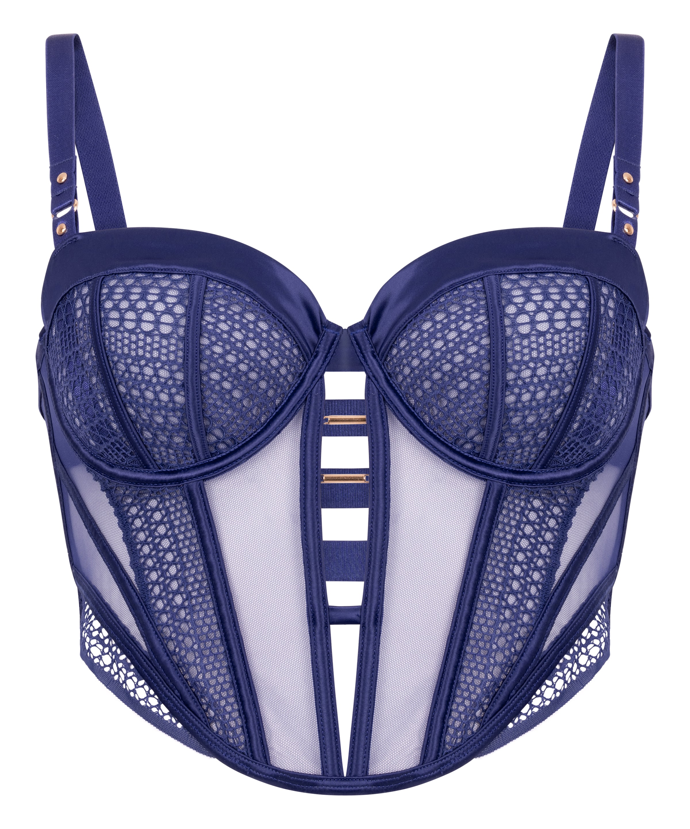 Hunkemöller Korzet Podprsenka 'Missy' - Modrá: predná strana