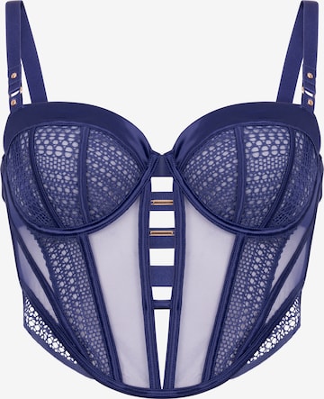 Hunkemöller Bustier Rintaliivi 'Missy' värissä sininen: etupuoli