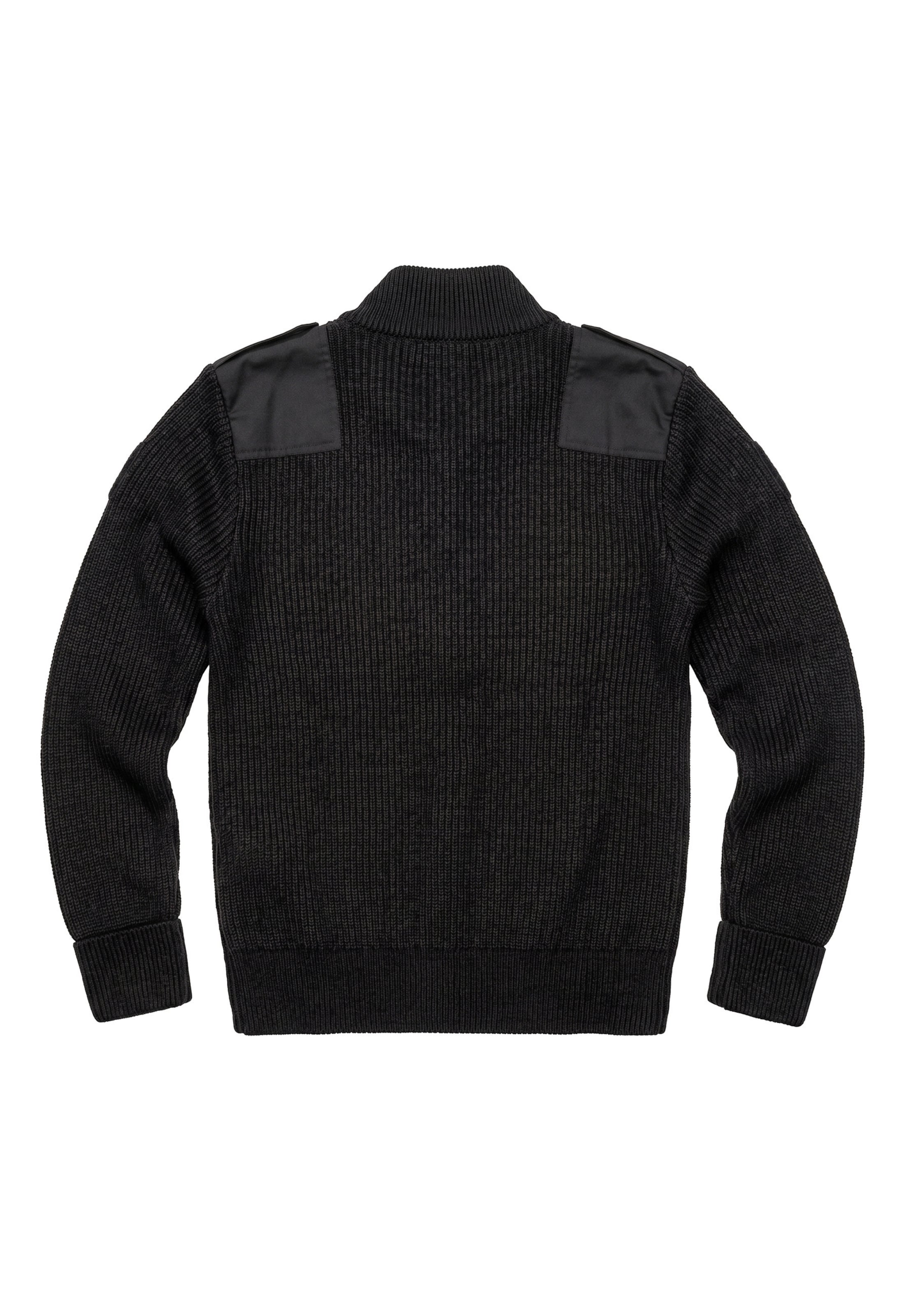 Brandit Strickjacke in Schwarz