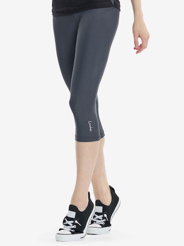 Winshape Скинни Спортивные штаны 'HWL217C' в Серый: спереди