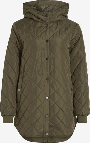 VILA Between-Seasons Coat in Green: front