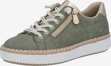 Baskets basses Rieker en vert : devant