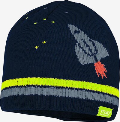 MAXIMO Beanie in Night blue / Dusty blue / Neon green / Lobster, Item view