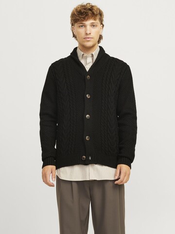 Vestes en maille JACK & JONES en noir : devant