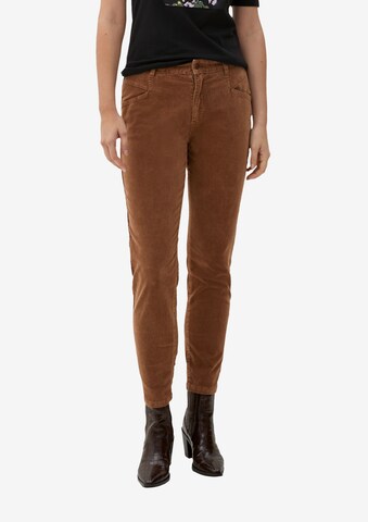 s.Oliver Tapered Pants in Brown: front