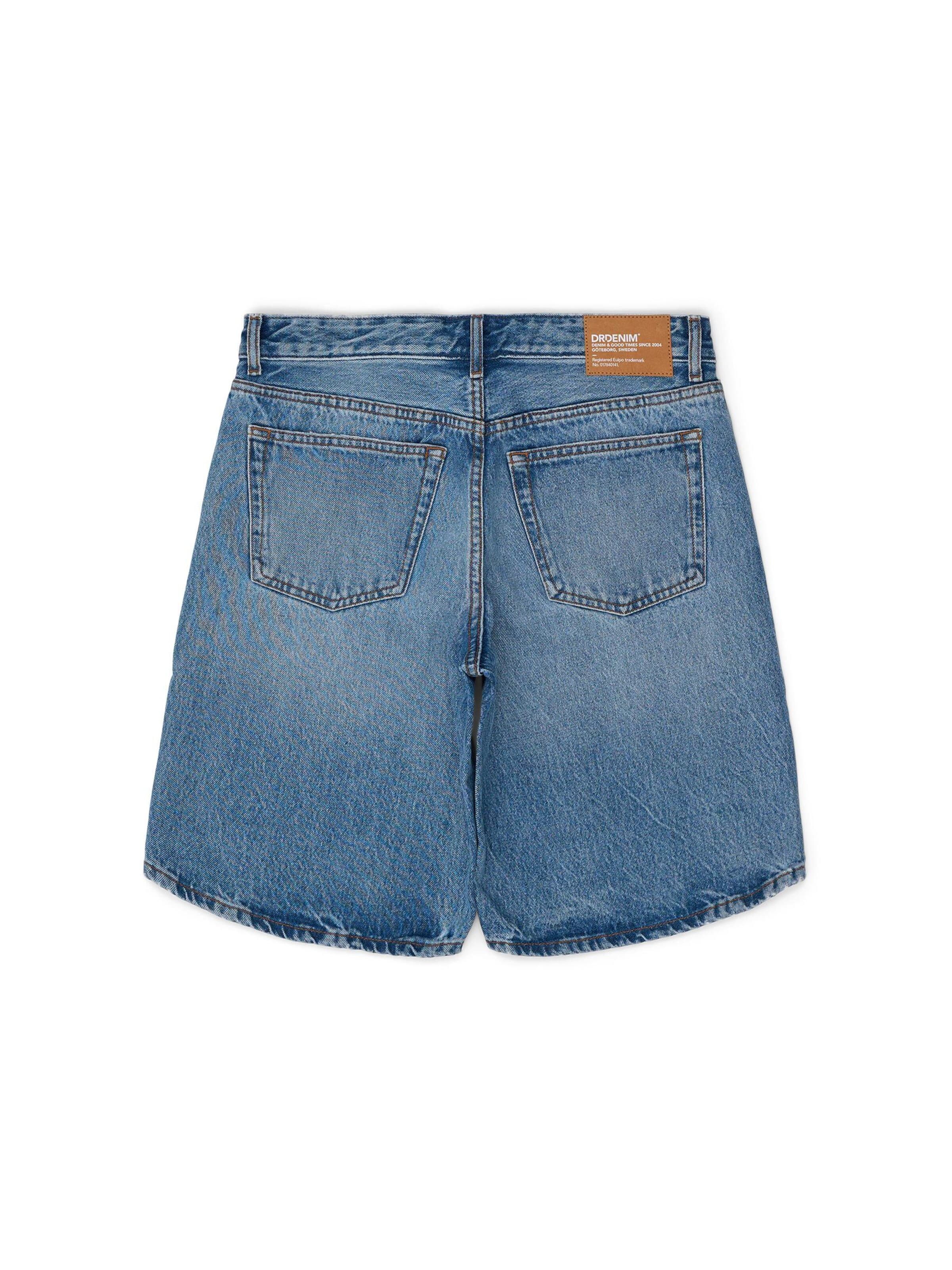 Dr. Denim Loosefit Jeans 'Lea Shorts' in Blauw
