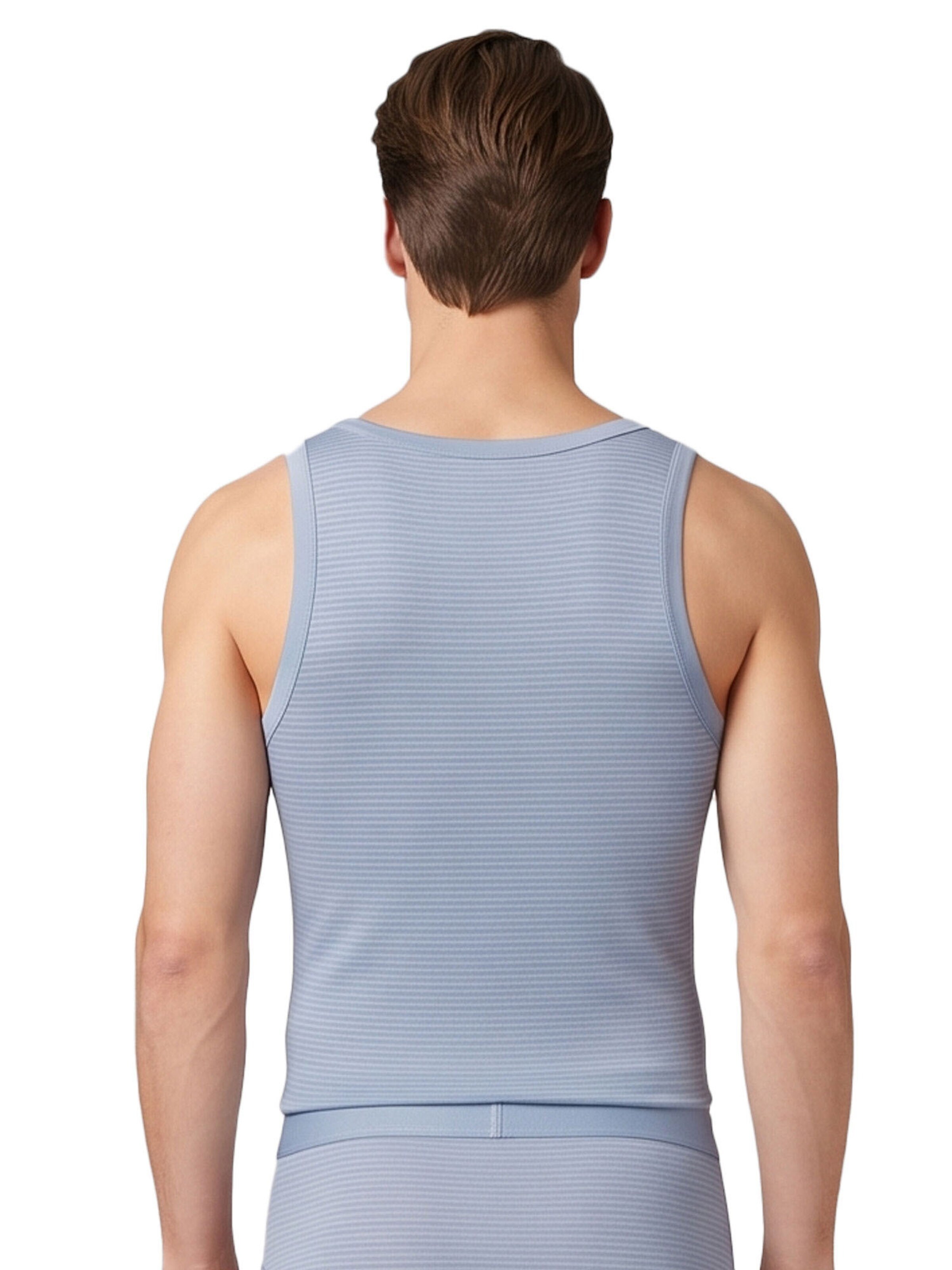 Ammann Undershirt 'Jeans Feinripp' in Blue