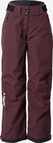 ADIDAS TERREX Loose fit Workout Pants 'Resort' in Red: front
