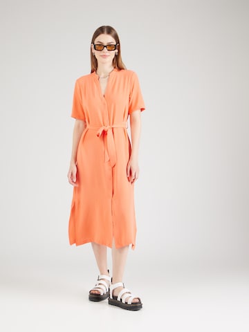 Robe-chemise QS en orange : devant