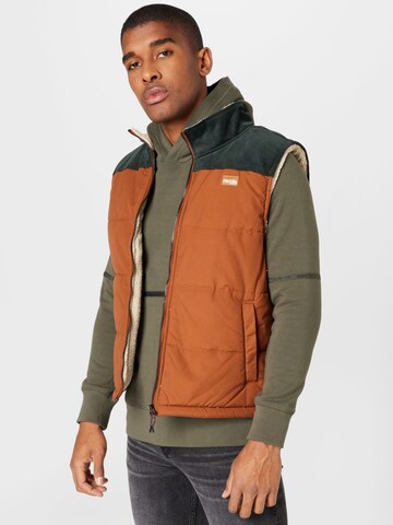 Iriedaily Vest in Brown: front