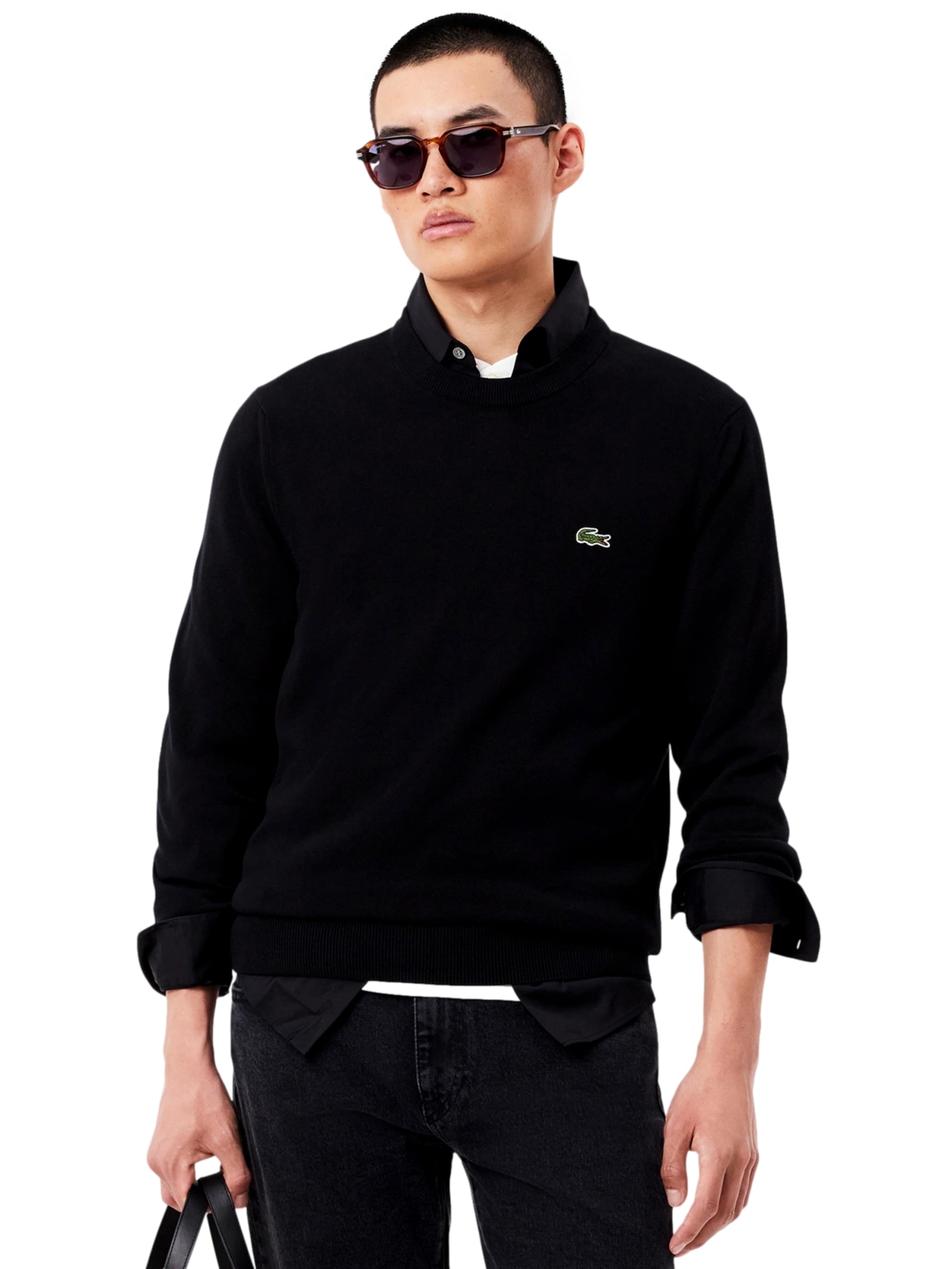 LACOSTE Sweatshirt in Schwarz: Vorderseite