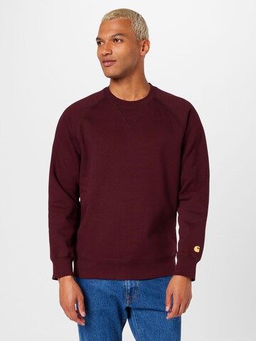 Carhartt WIP Sweatshirt 'Chase' i röd: framsida