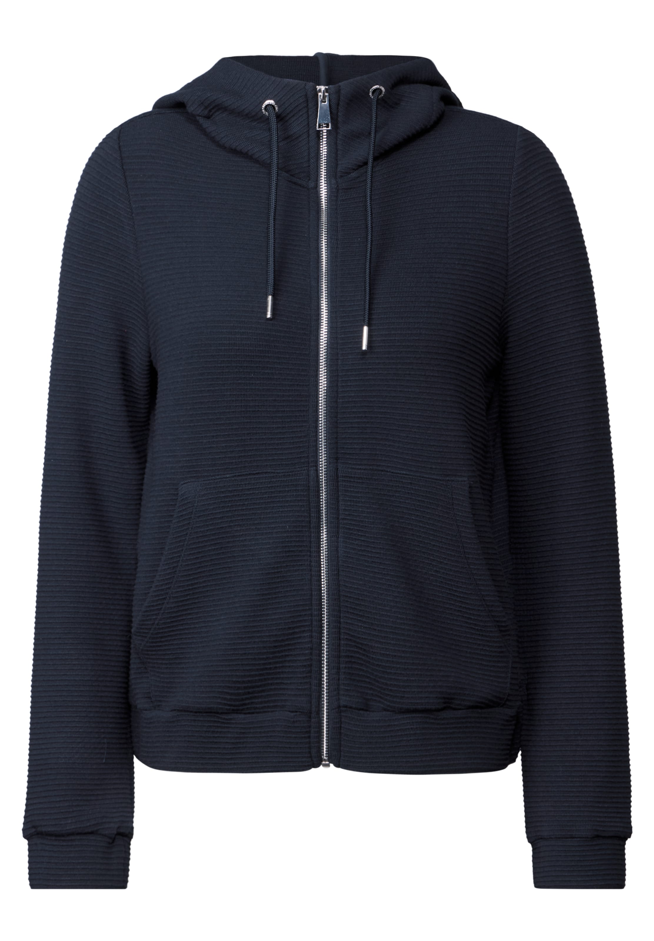CECIL Zip-Up Hoodie in Blue: front