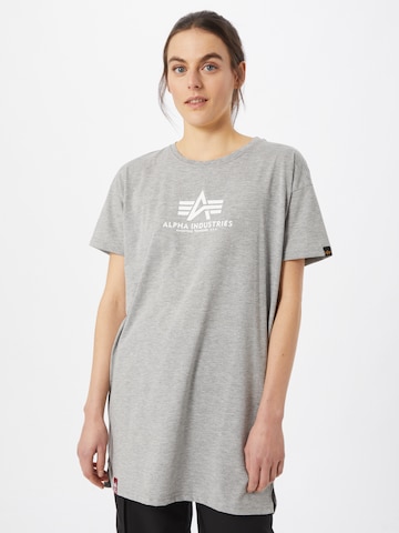 T-shirt ALPHA INDUSTRIES en gris : devant