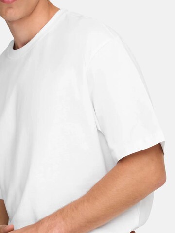 T-Shirt 'ONSFRED LIFE RLX SS TEE NOOS' Only & Sons en blanc
