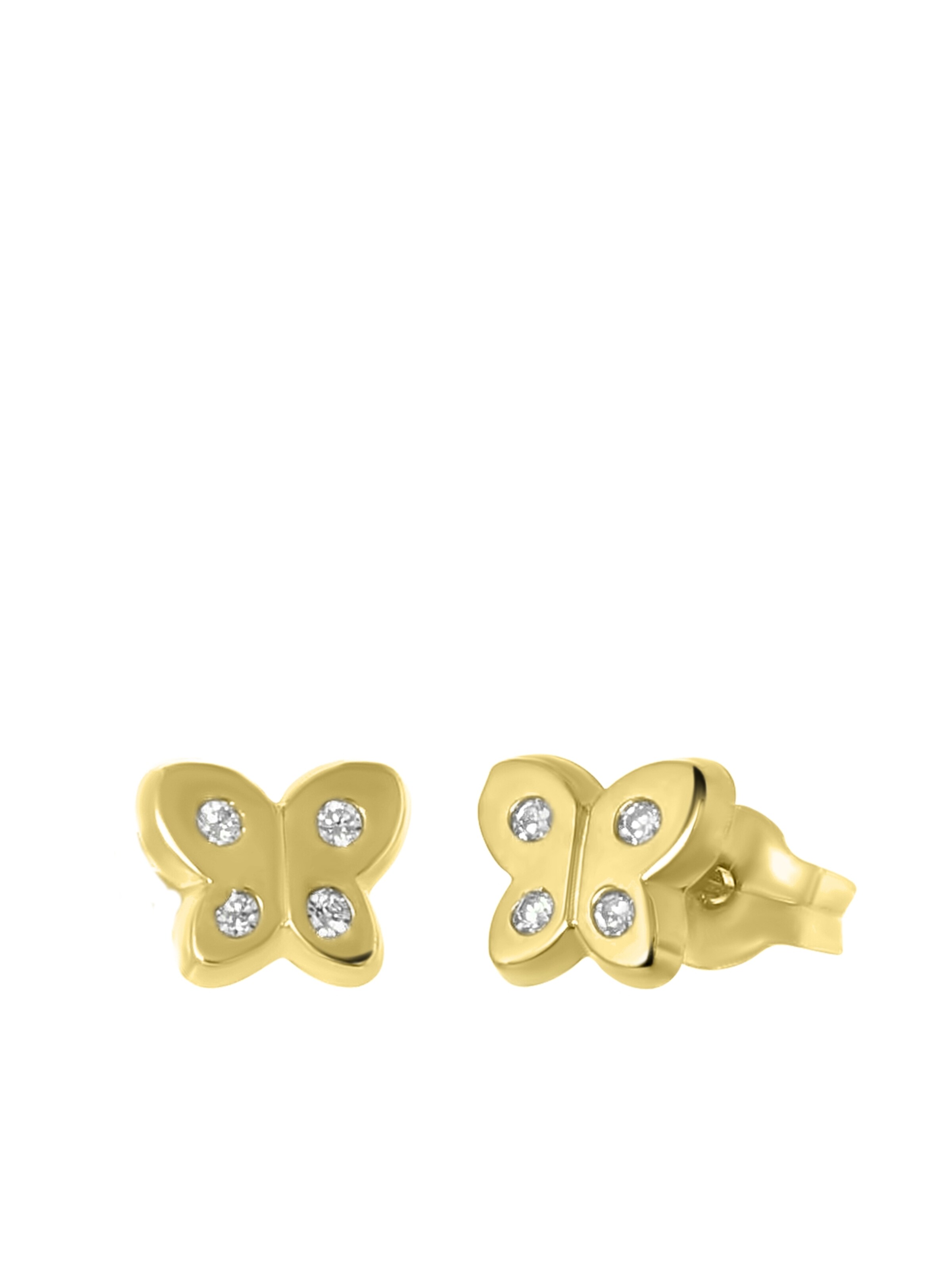 Lucardi Ohrringe 'Klassisch' in Gold: Vorderseite