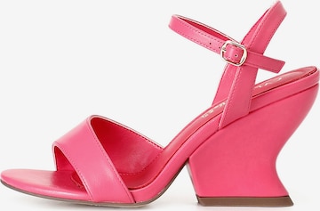 CAFè NOIR Sandalen met riem in Roze: voorkant