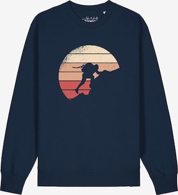 Watapparel Sweatshirt 'Mountain Climbing' in Blauw: voorkant