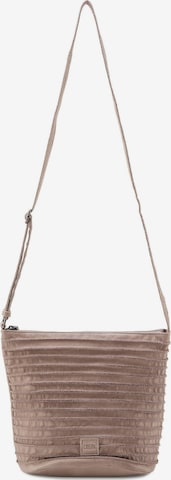 FREDsBRUDER Umhängetasche 'Riffelinchen in Grau: Vorderseite