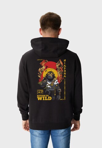 Oldskull Sweatjacke 'Wrldvibe Return to Wild' in Schwarz