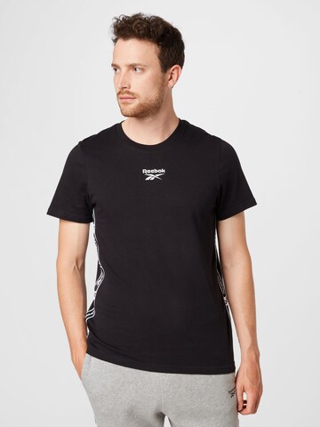 Tricou funcțional de la Reebok pe negru: față