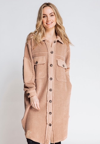 Zhrill Sweatjacke 'Balina' in Beige: predná strana