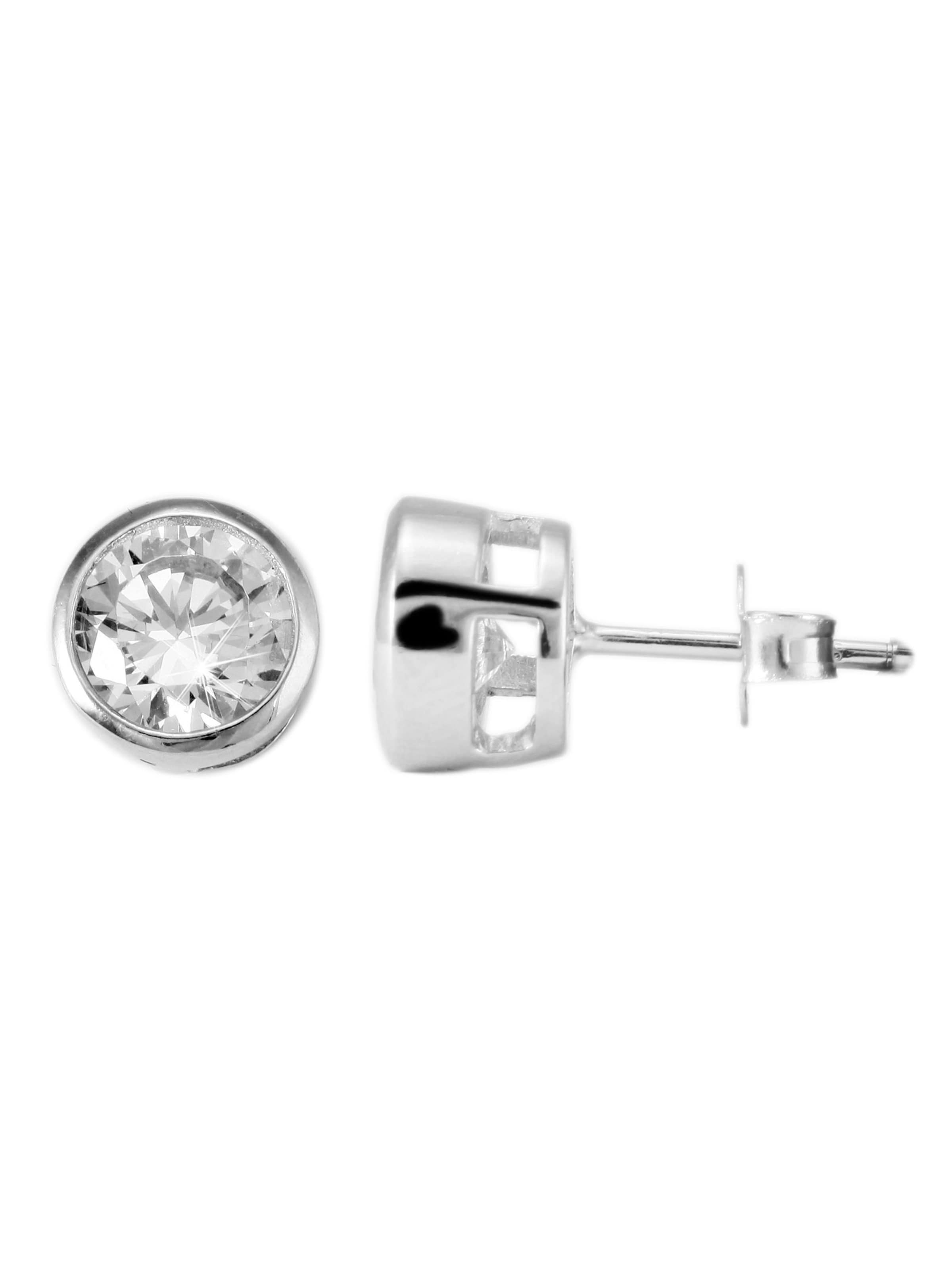 Akzent Ohrringe 'Amely, 925 Sterlingsilber, langlebig'‌‌‌‌ in Silber: Vorderseite