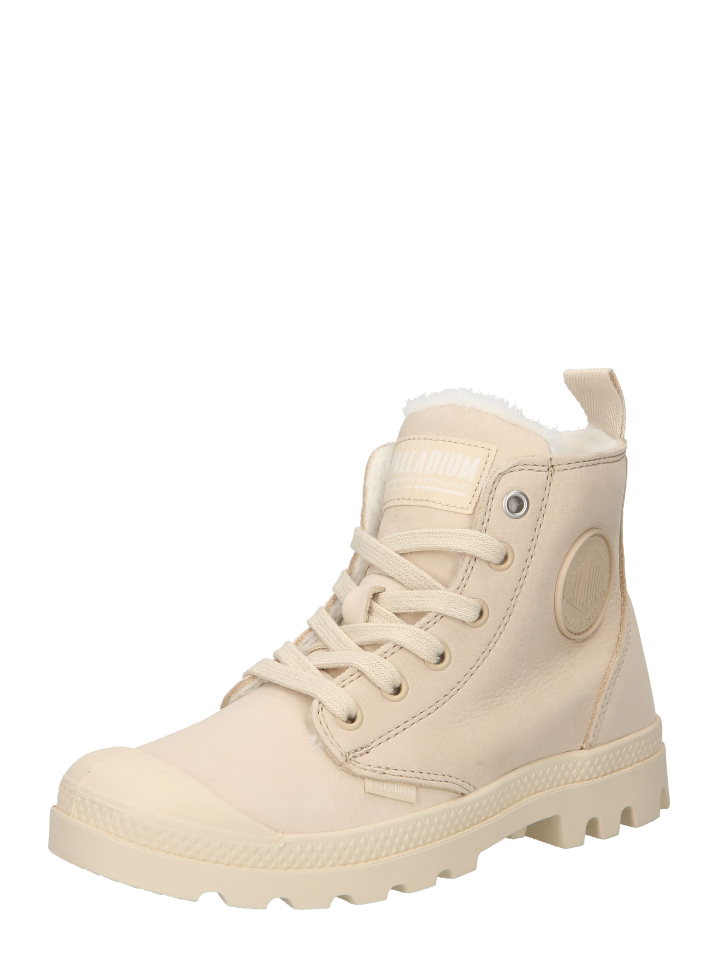 Palladium - Bota com atacadores 'Pampa' em bege: frente